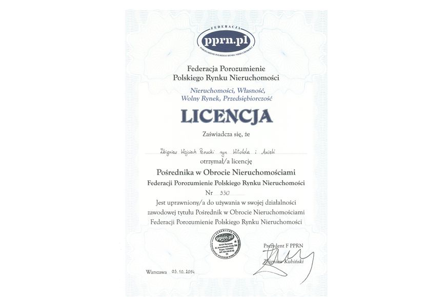 Zdjęcie certyfikatu