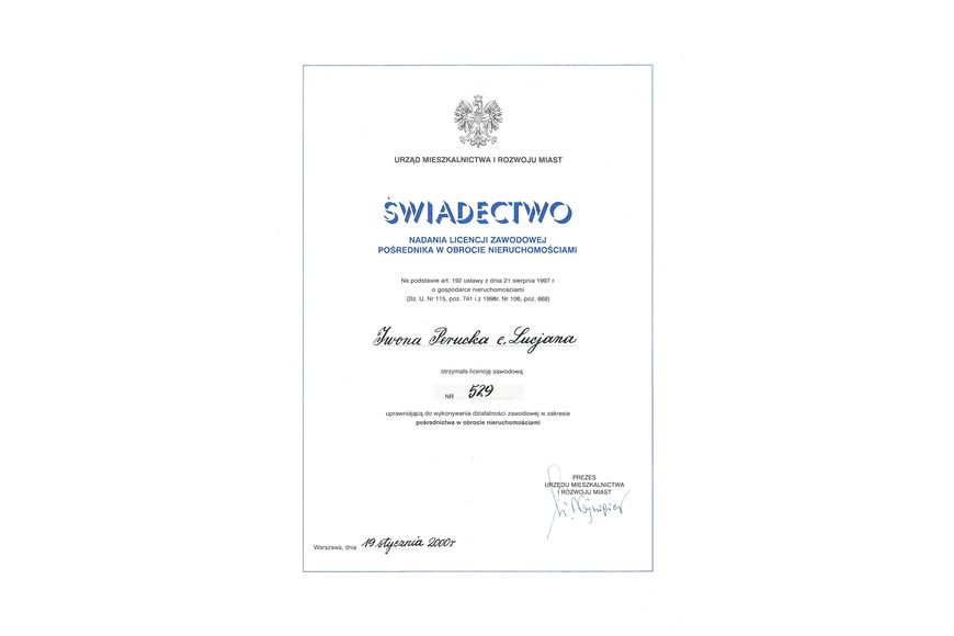 Zdjęcie certyfikatu